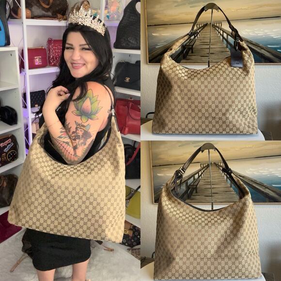 💎✨BEAUTIFUL✨💎Authentic Gucci Leather GG Sukey Tote Bag - Picture 1 of 11
